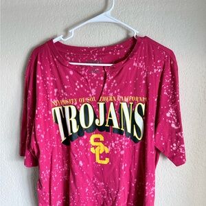 Pink Trojans Graphic T-Shirt